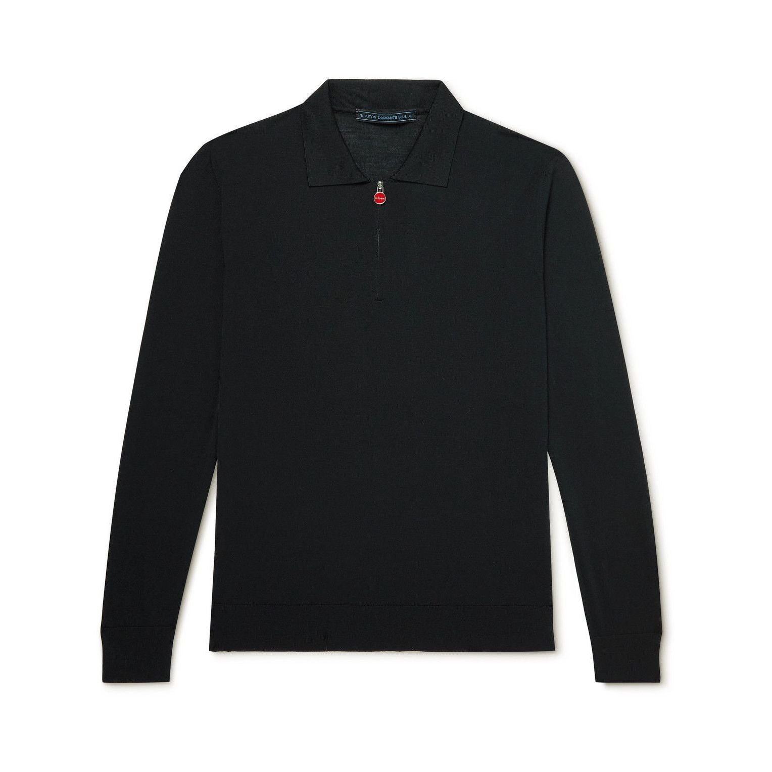 Polo Kiton - Cashmere & Silk-Blend Half-Zip - Noir