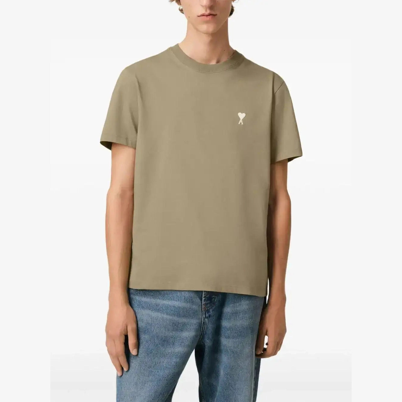T-Shirt Ami De Coeur - Coton - Vert Olive