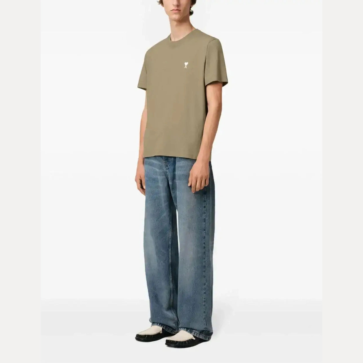 T-Shirt Ami De Coeur - Coton - Vert Olive