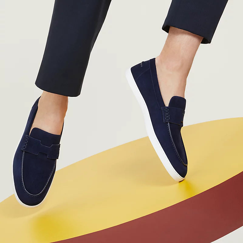 Mocassins Hermes - Job - Bleu Marine