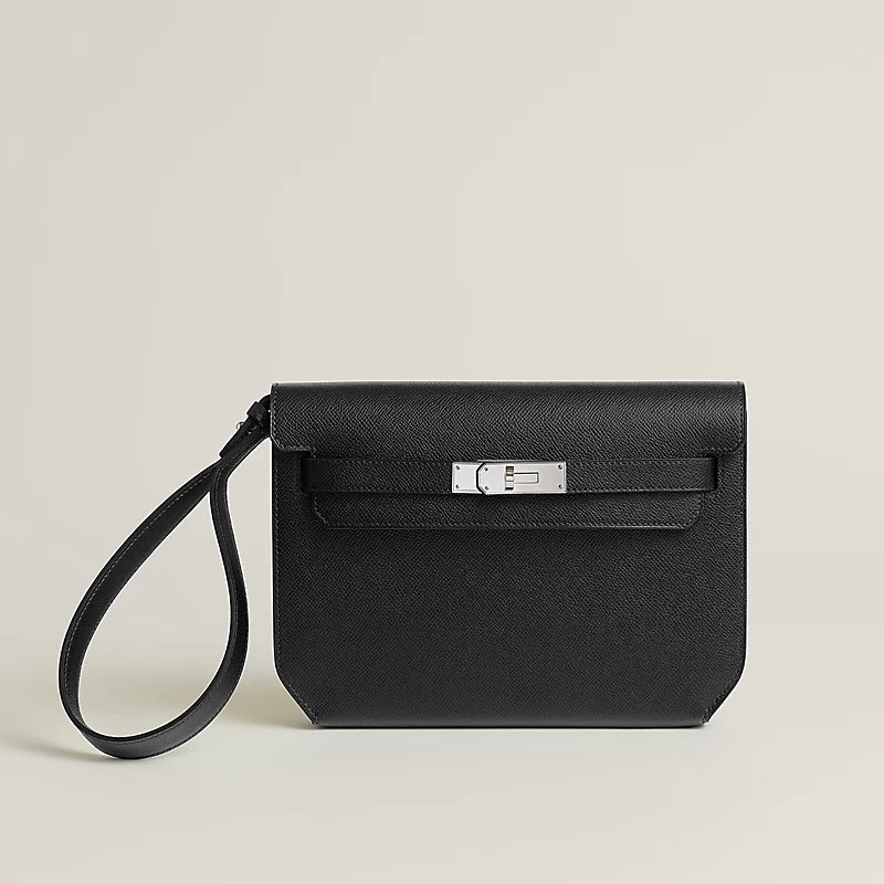 Pochette Hermes - Kelly depeches 25 pouch - Noir