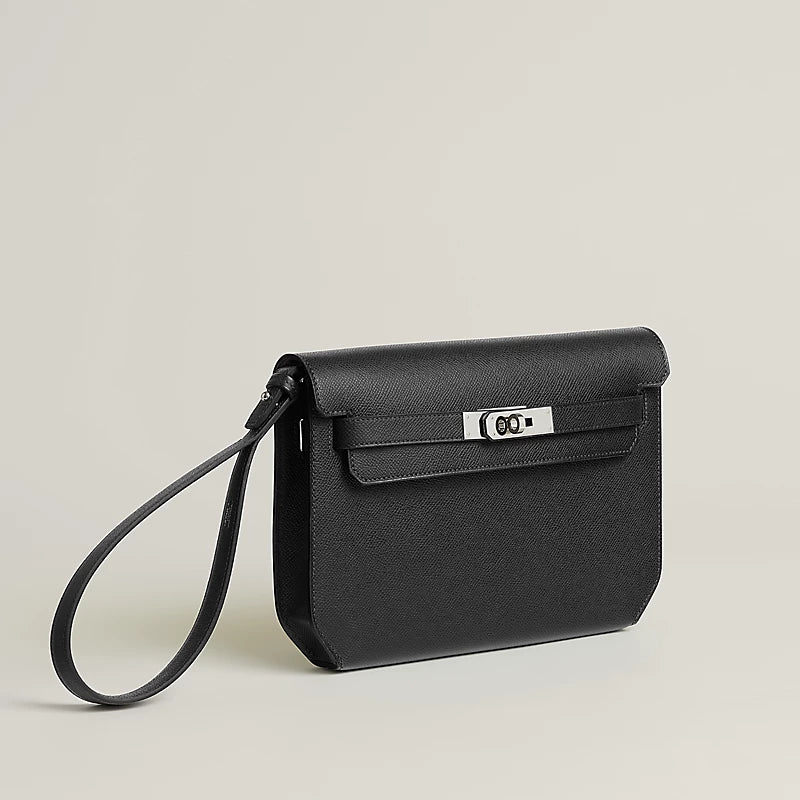 Pochette Hermes - Kelly depeches 25 pouch - Noir