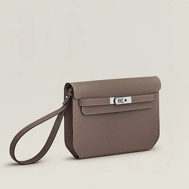 Pochette Hermes - Kelly depeches 25 pouch - Gris