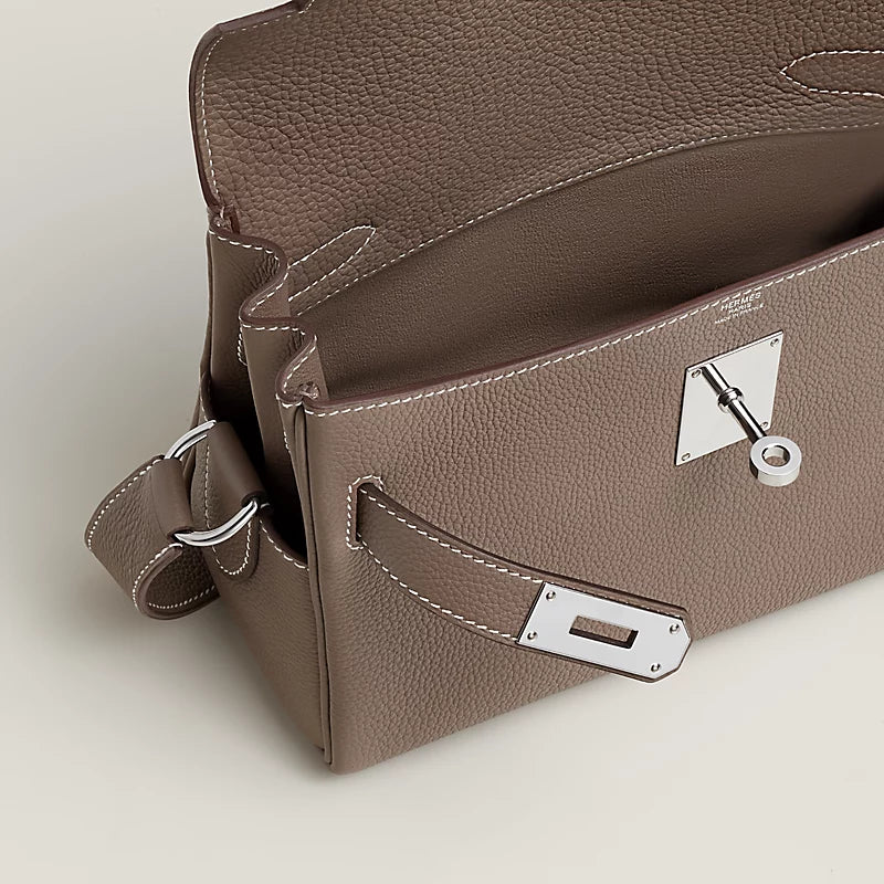Pochette Hermes - Kelly Messenger - Étoupe