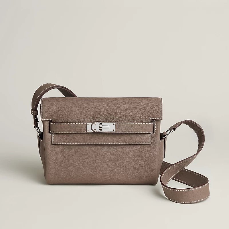 Pochette Hermes - Kelly Messenger - Étoupe