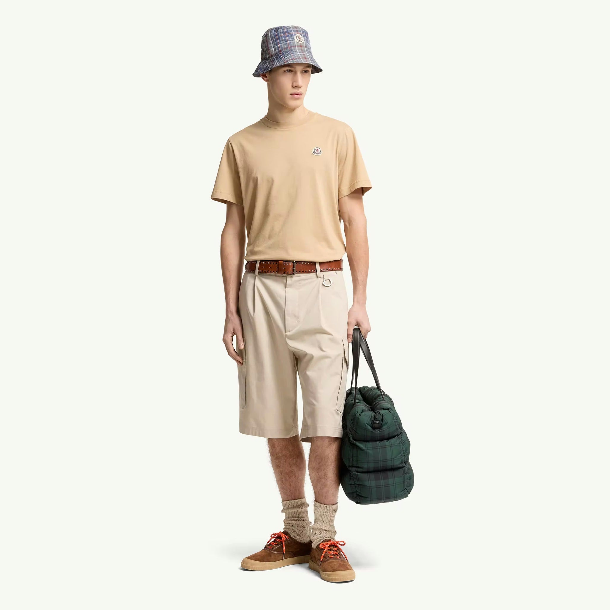 T-Shirt Moncler - Logo Patch - Beige