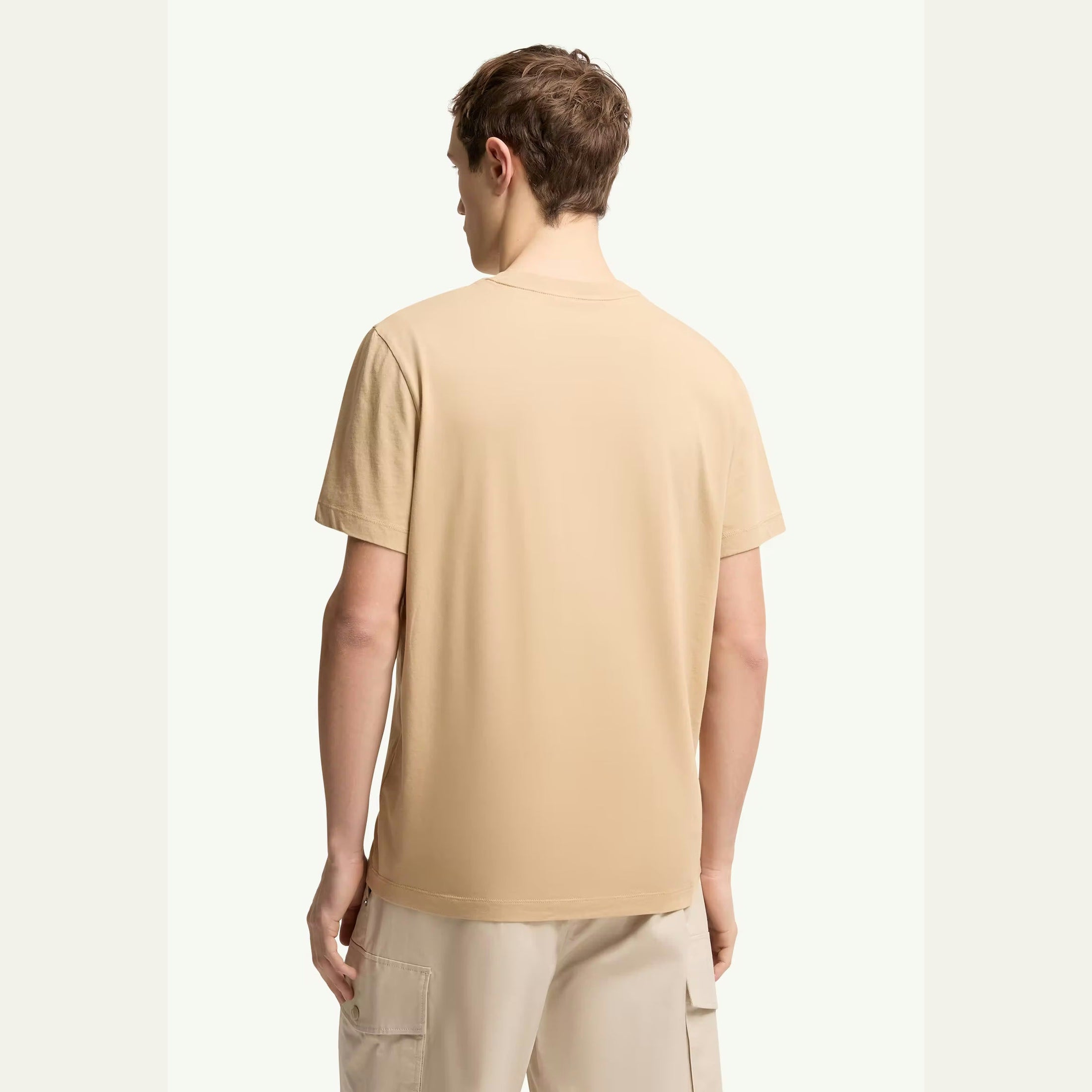 T-Shirt Moncler - Logo Patch - Beige