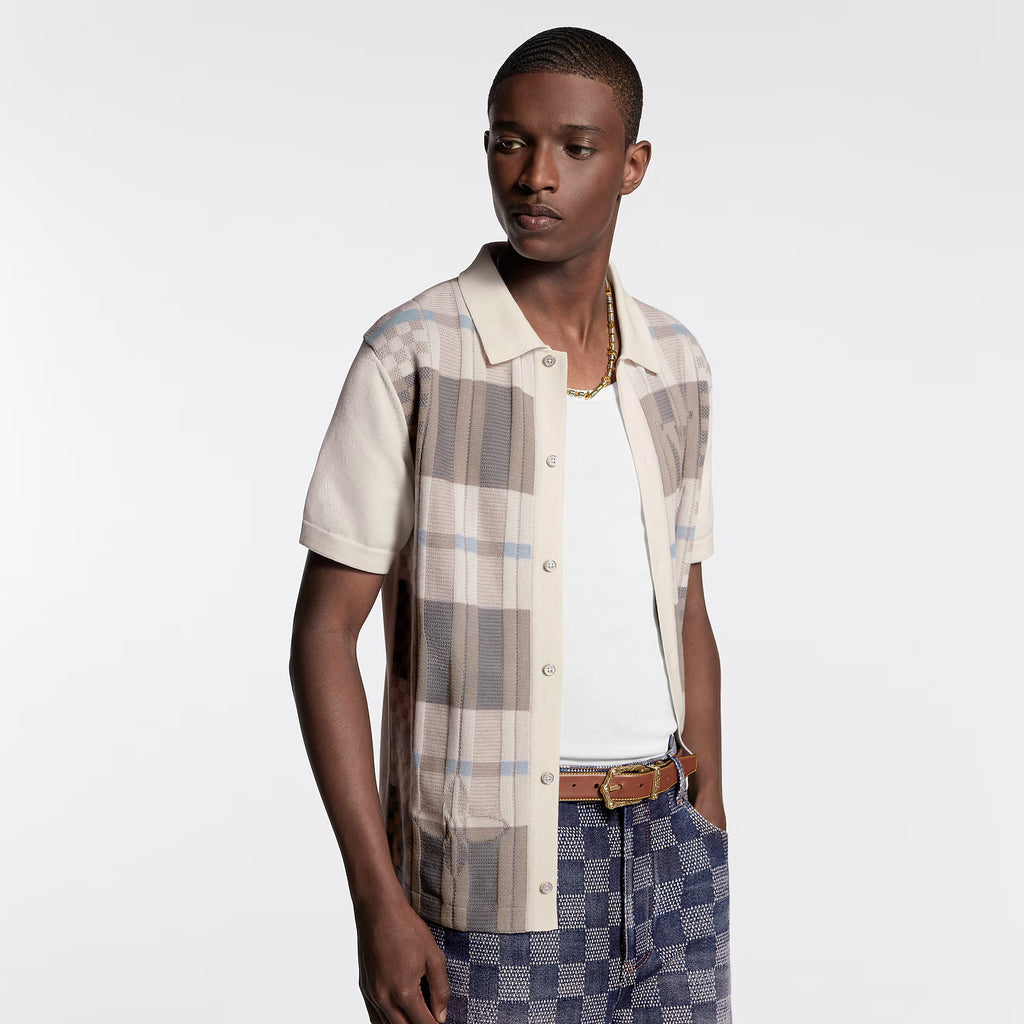 Chemise Louis Vuitton - manches courtes à motif jacquard