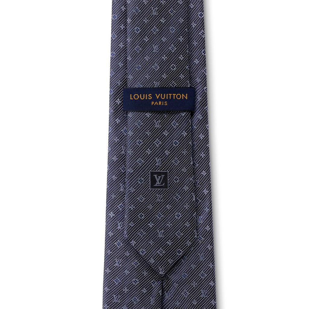 Cravate Louis Vuitton - Monogram Classic - Gris
