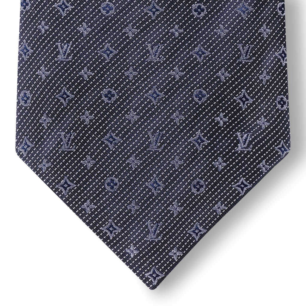 Cravate Louis Vuitton - Monogram Classic - Gris
