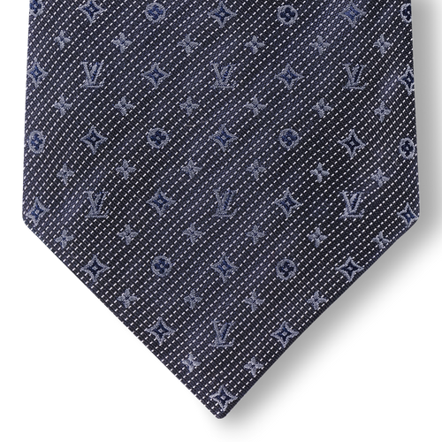 Cravate Louis Vuitton - Monogram Classic - Gris