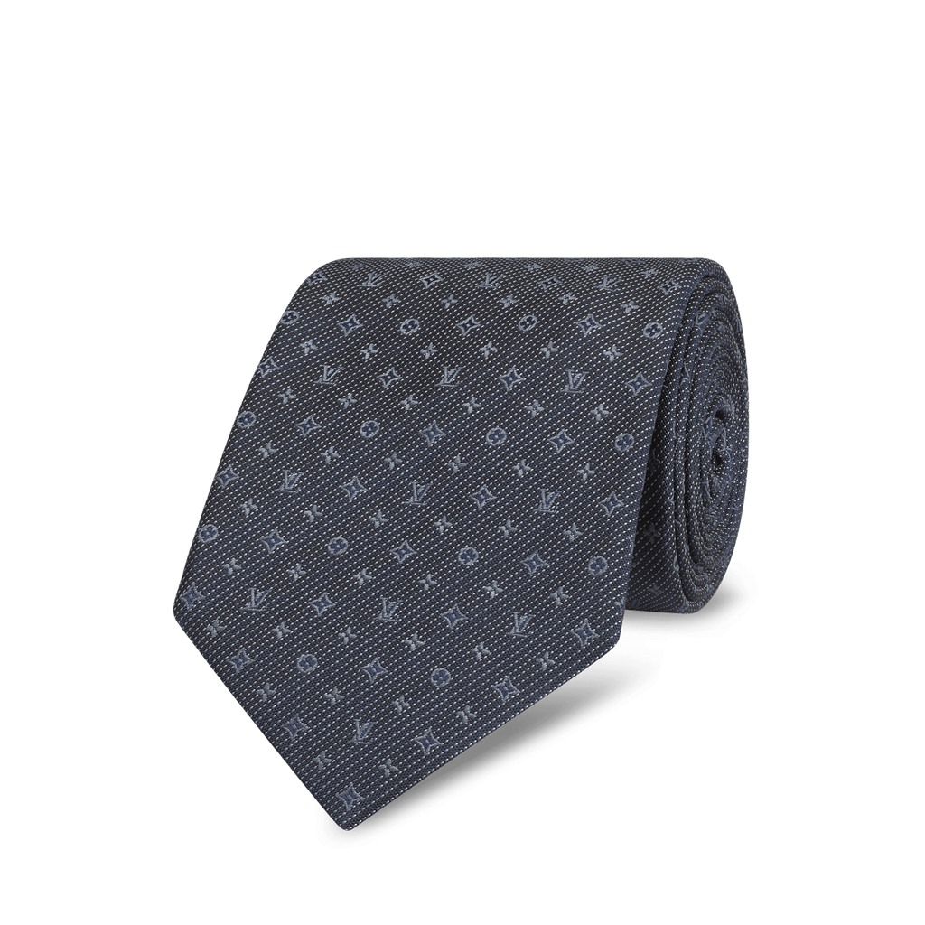 Cravate Louis Vuitton - Monogram Classic - Gris