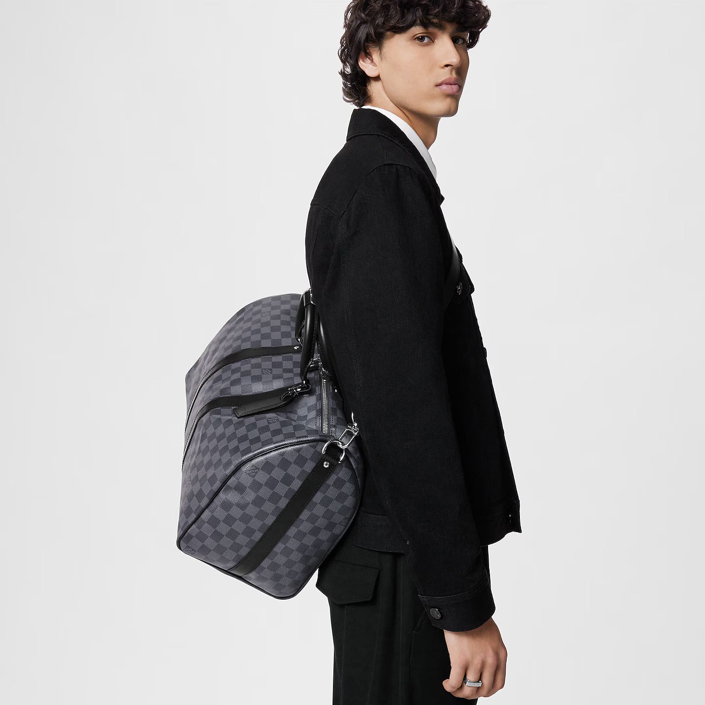 Sac de voyage Louis Vuitton - Keepall Bandoulière 45 - TOILE DAMIER GRAPHITE