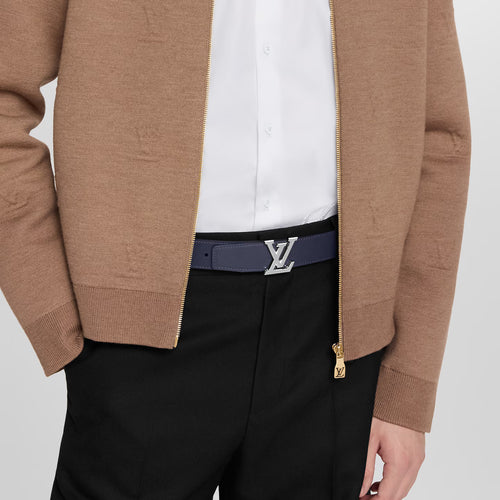 Ceinture Louis Vuitton - Initiales Taurillon 35mm Reversible - Bleu Marine