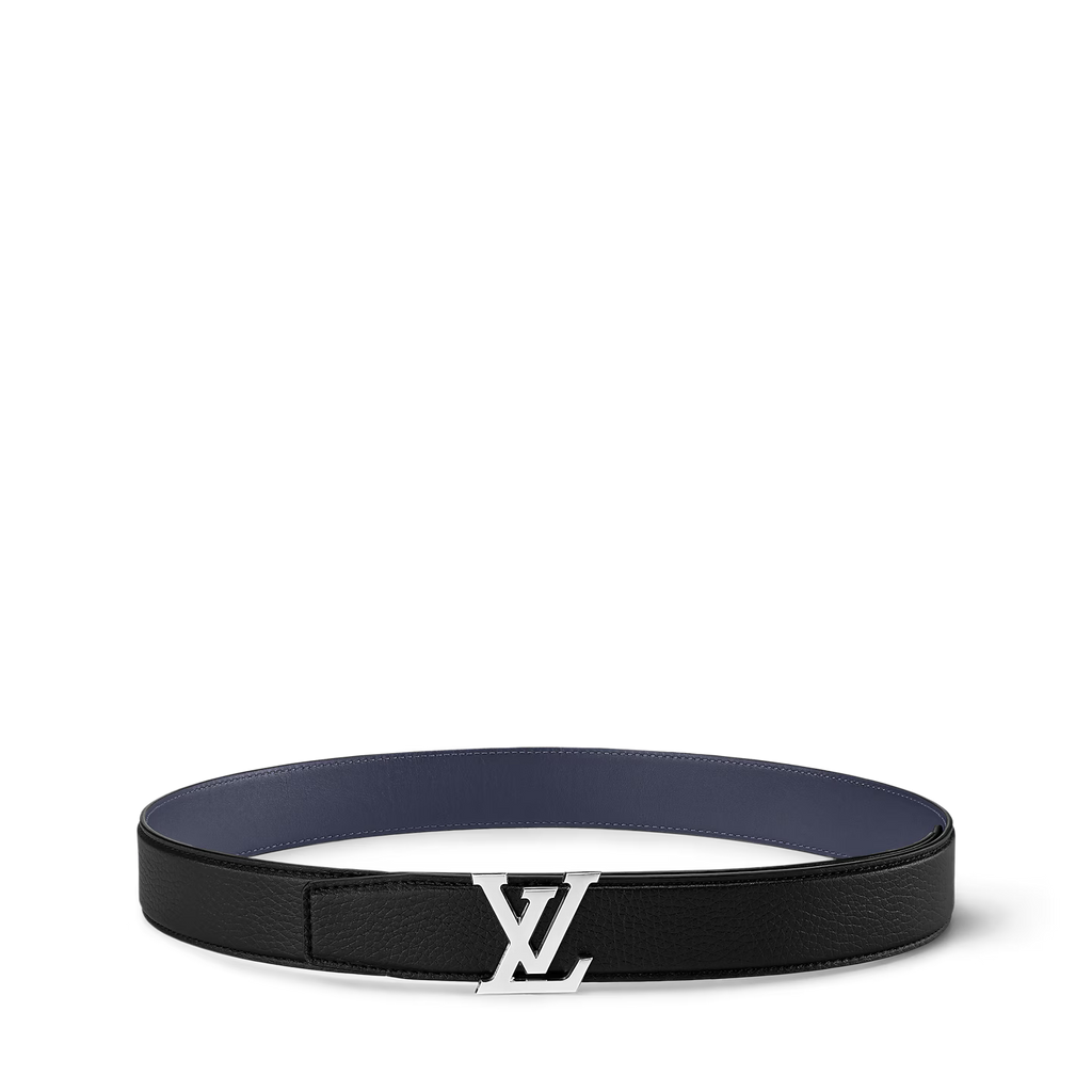 Ceinture Louis Vuitton - Initiales Taurillon 35mm Reversible - Bleu Marine