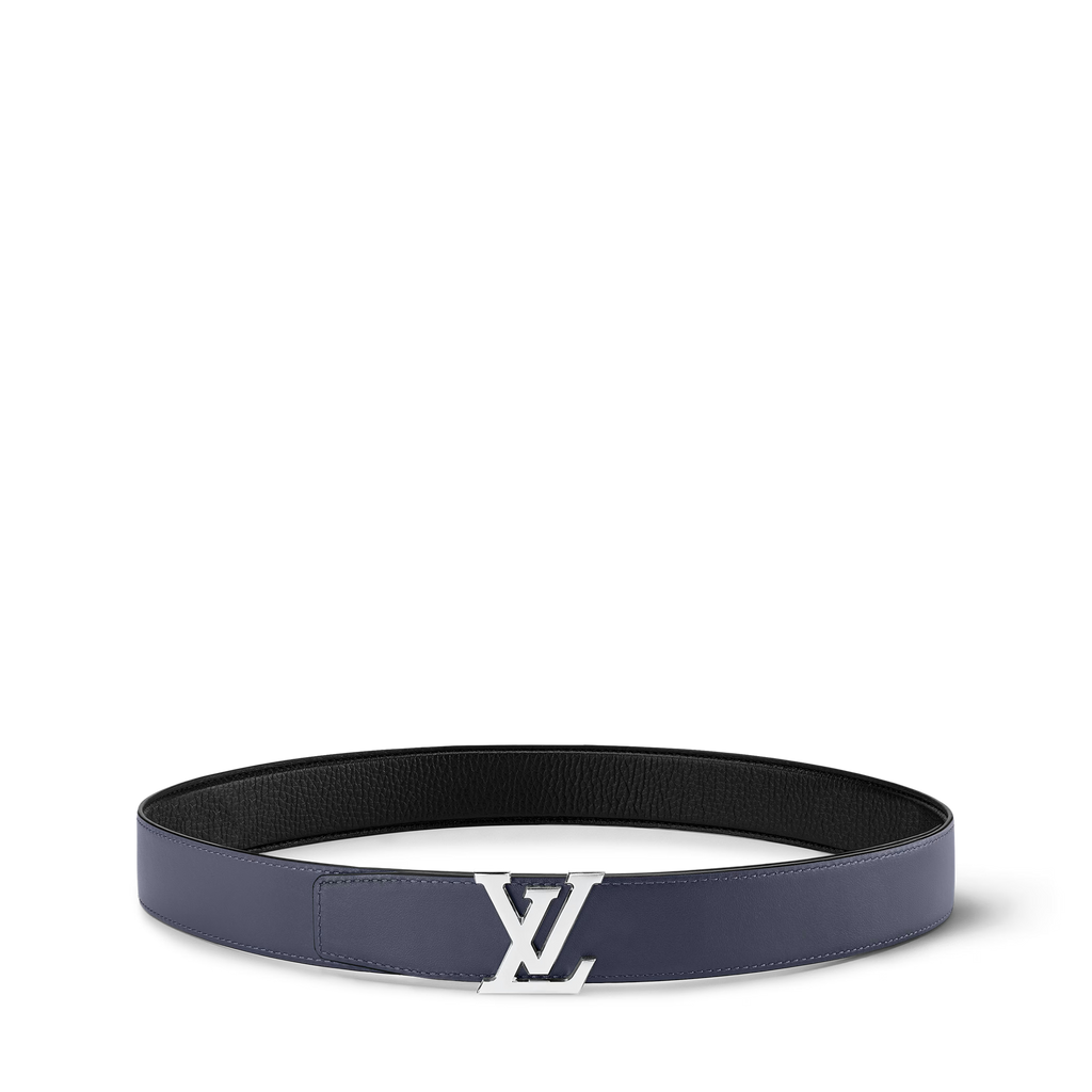 Ceinture Louis Vuitton - Initiales Taurillon 35mm Reversible - Bleu Marine