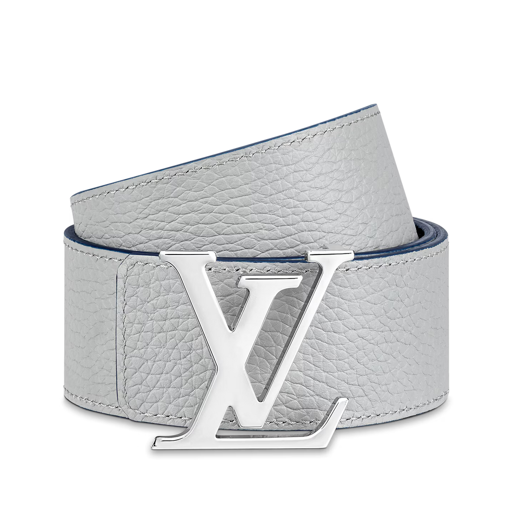 Ceinture Loui Vuitton - Initiales Taurillon 40mm Reversible - Bleu/Gris