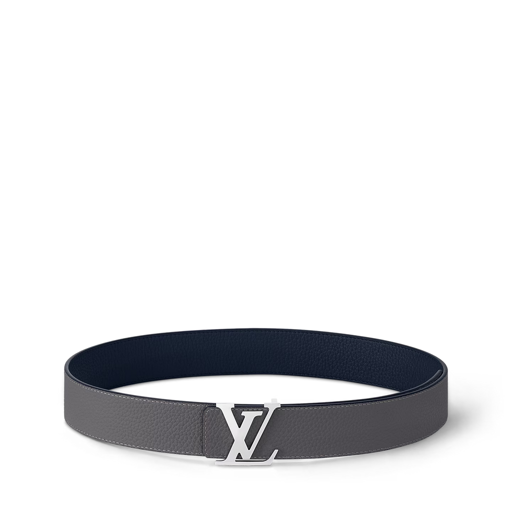 Ceinture Loui Vuitton - Initiales Taurillon 40mm Reversible - Bleu/Gris