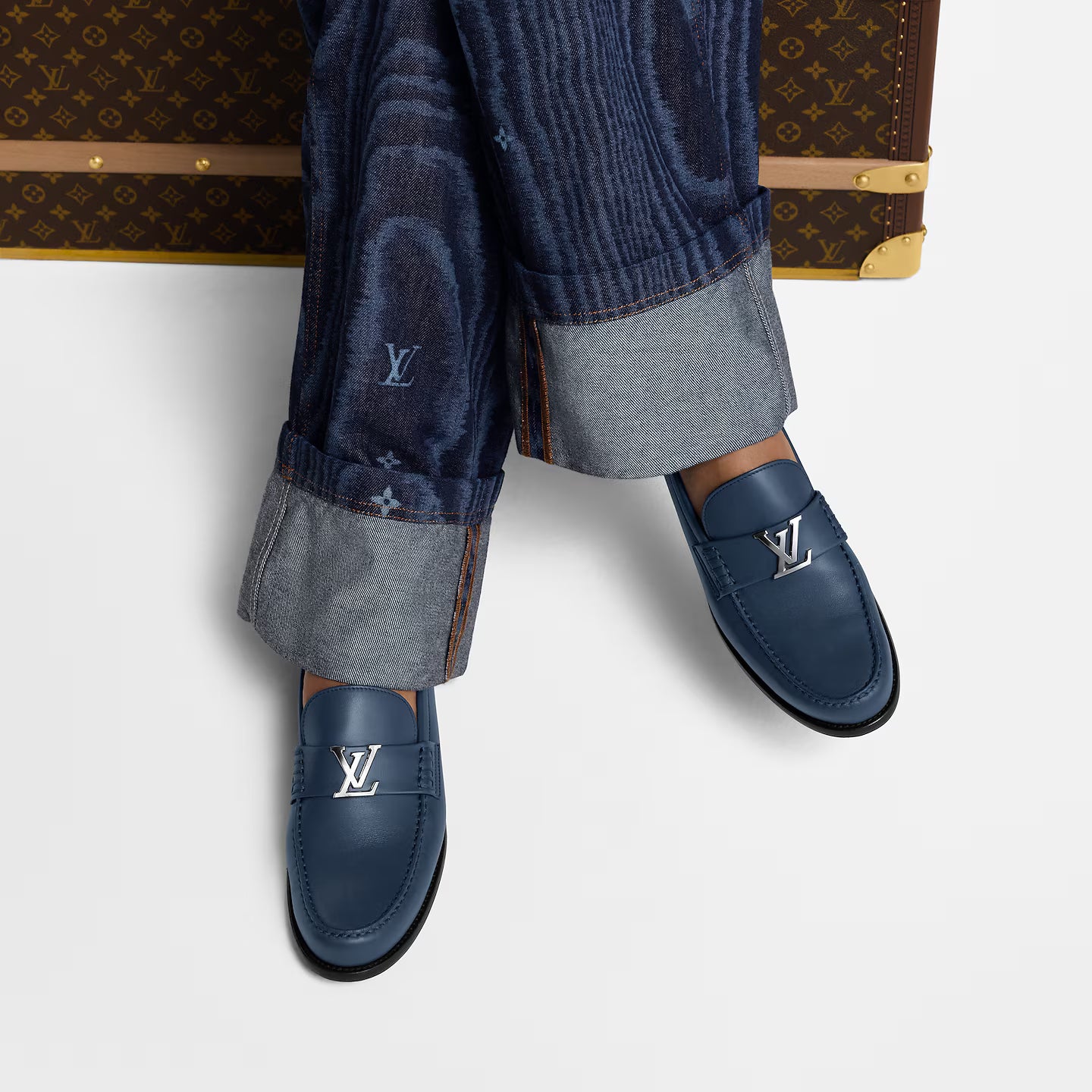 Mocassin Louis Vuitton - Major - Bleu Marine Mate