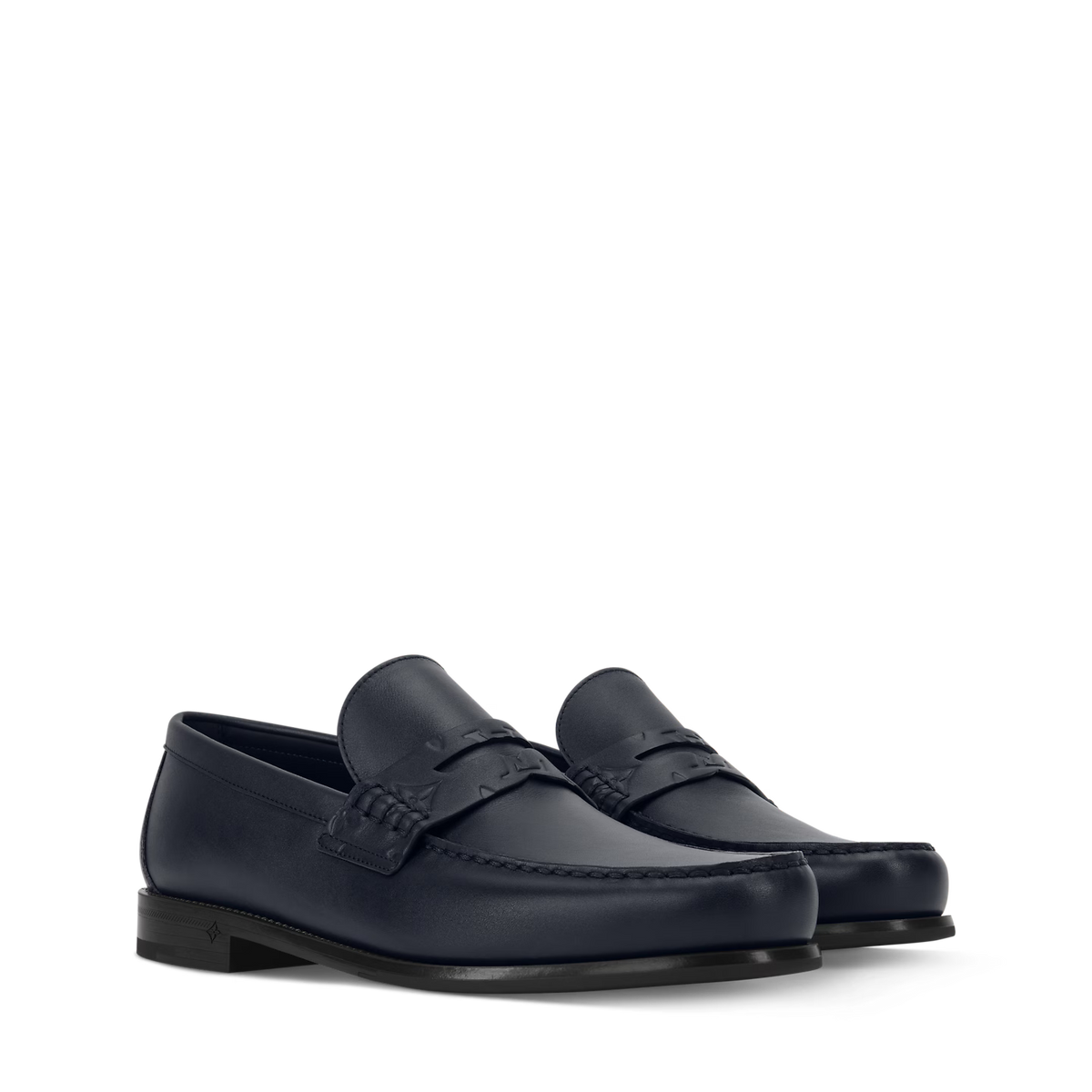 Mocassins Louis Vuitton - Major - Cuir lisse - Bleu Marine