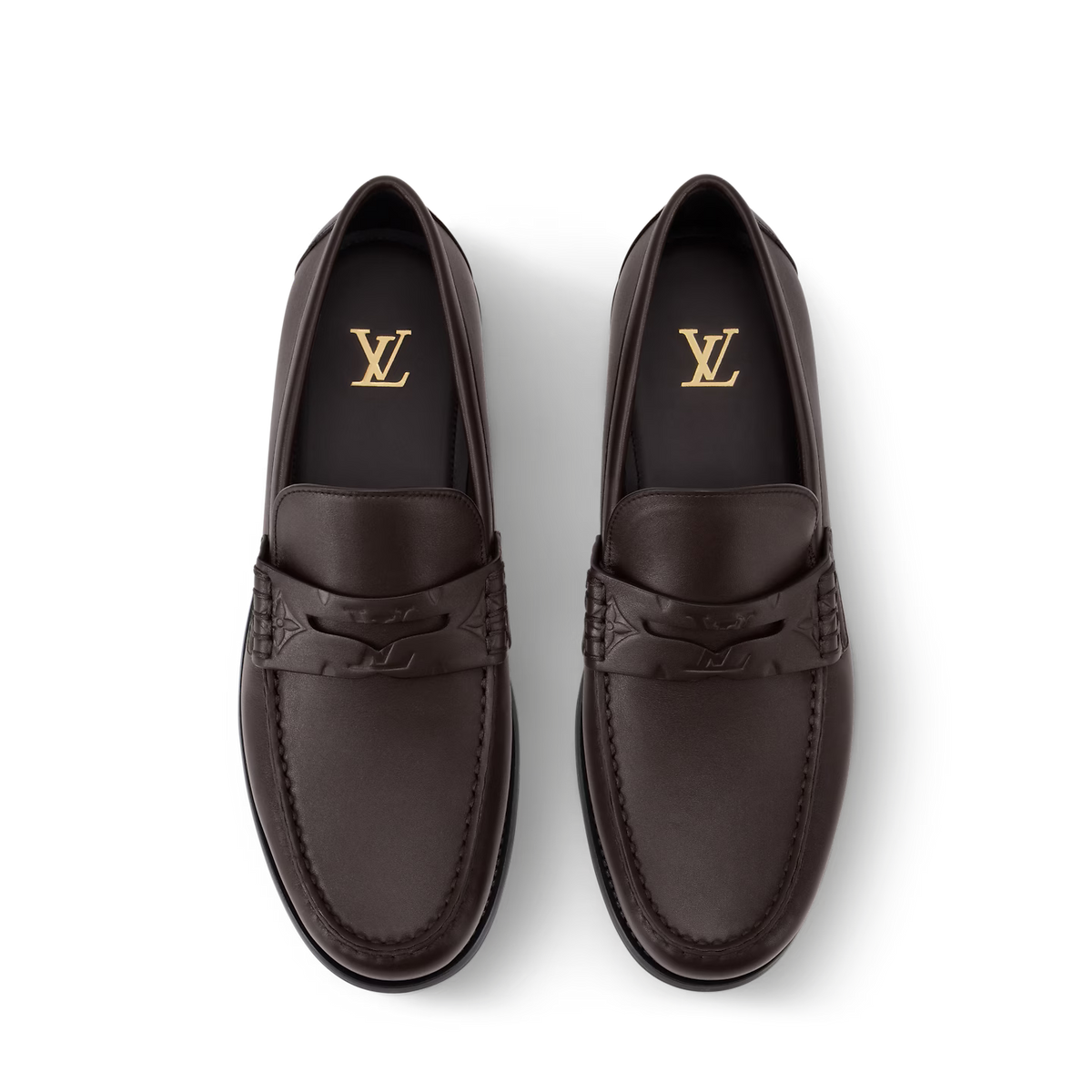 Mocassins Louis Vuitton - Major - Cuir lisse - Marron