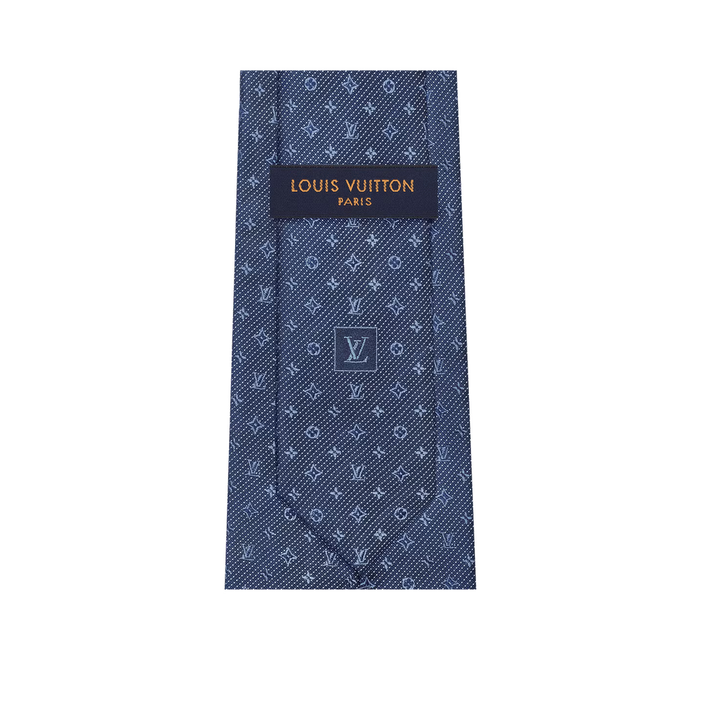 Cravate Louis Vuitton - Monogram Classic - Bleu Marine