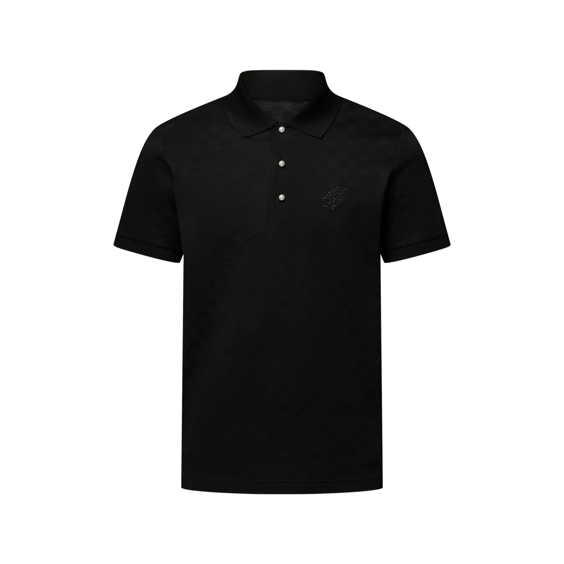 Polo Louis Vuitton - à motif Damier - Noir