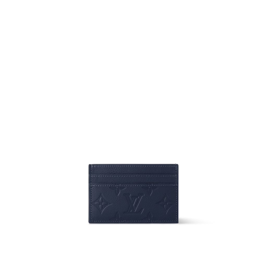 Porte-cartes Louis Vuitton - Double - Bleu Marine