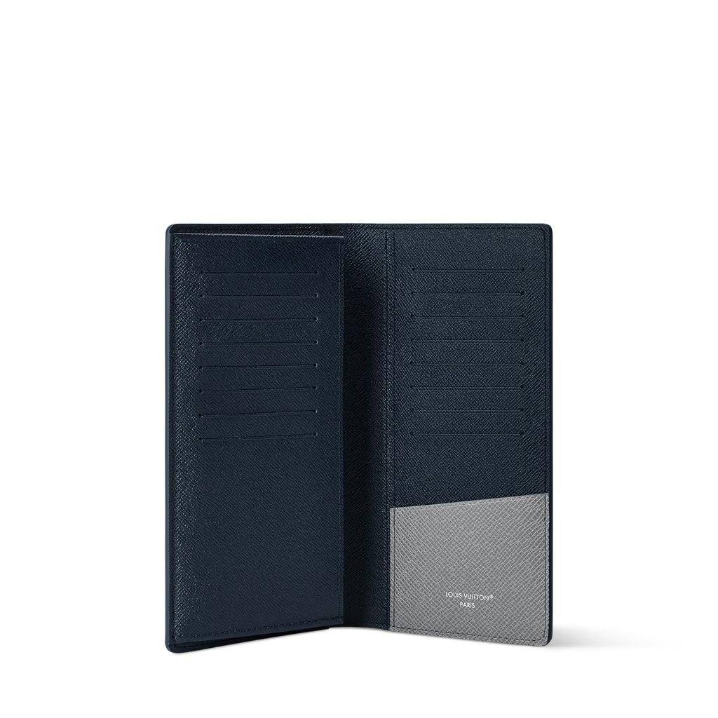 Portefeuille Louis Vuitton - Brazza - Cuir Taiga - Gris