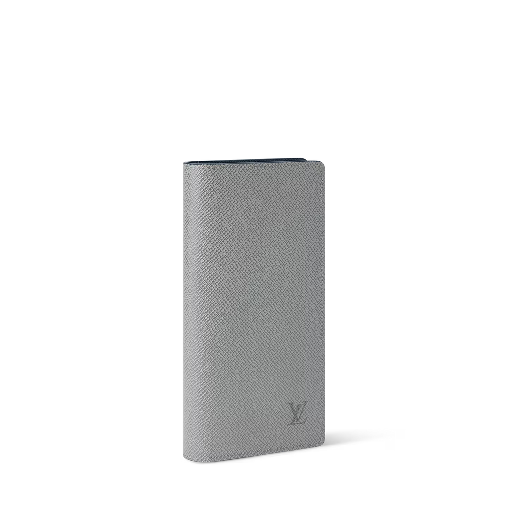 Portefeuille Louis Vuitton - Brazza - Cuir Taiga - Gris