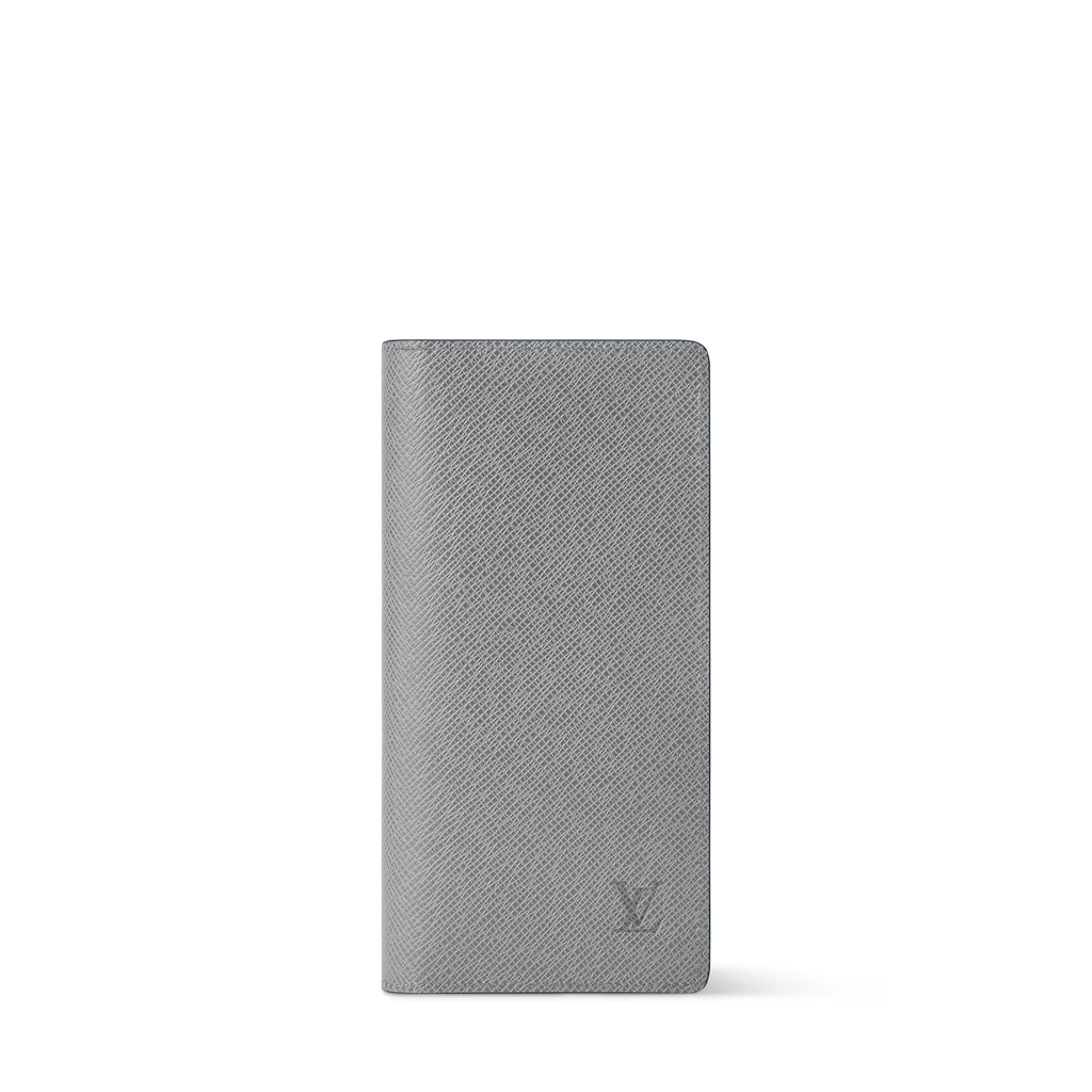 Portefeuille Louis Vuitton - Brazza - Cuir Taiga - Gris