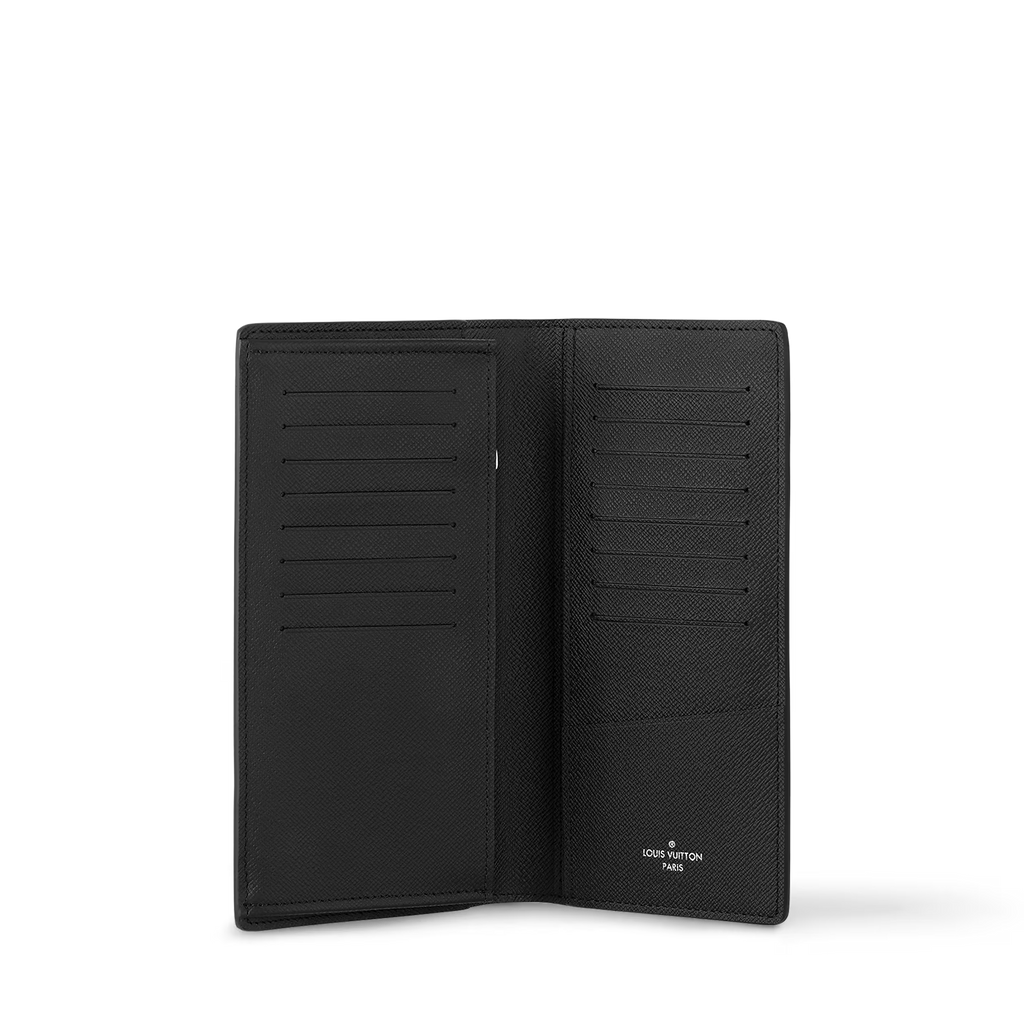 Portefeuille Louis Vuitton - Brazza - Cuir Taiga - Noir