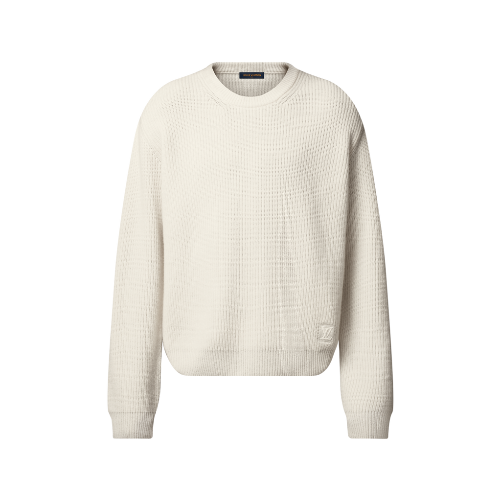 Pull Louis Vuitton - Signature brodée en cachemire- Blanc