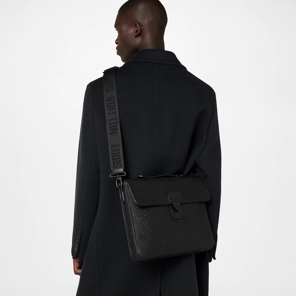 Porte-documents Louis Vuitton - S-Lock - Cuir Taurillon Monogram - Noir