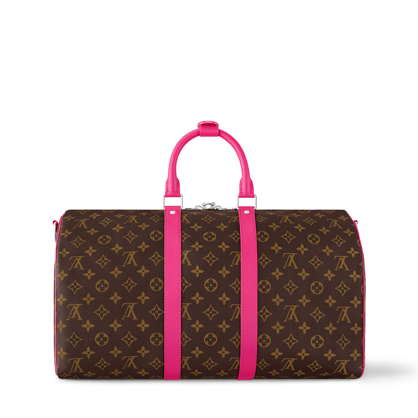 Sac de voyage Louis Vuitton - Keepall Bandoulière 45 - Toile Monogram Rose Pondichéry