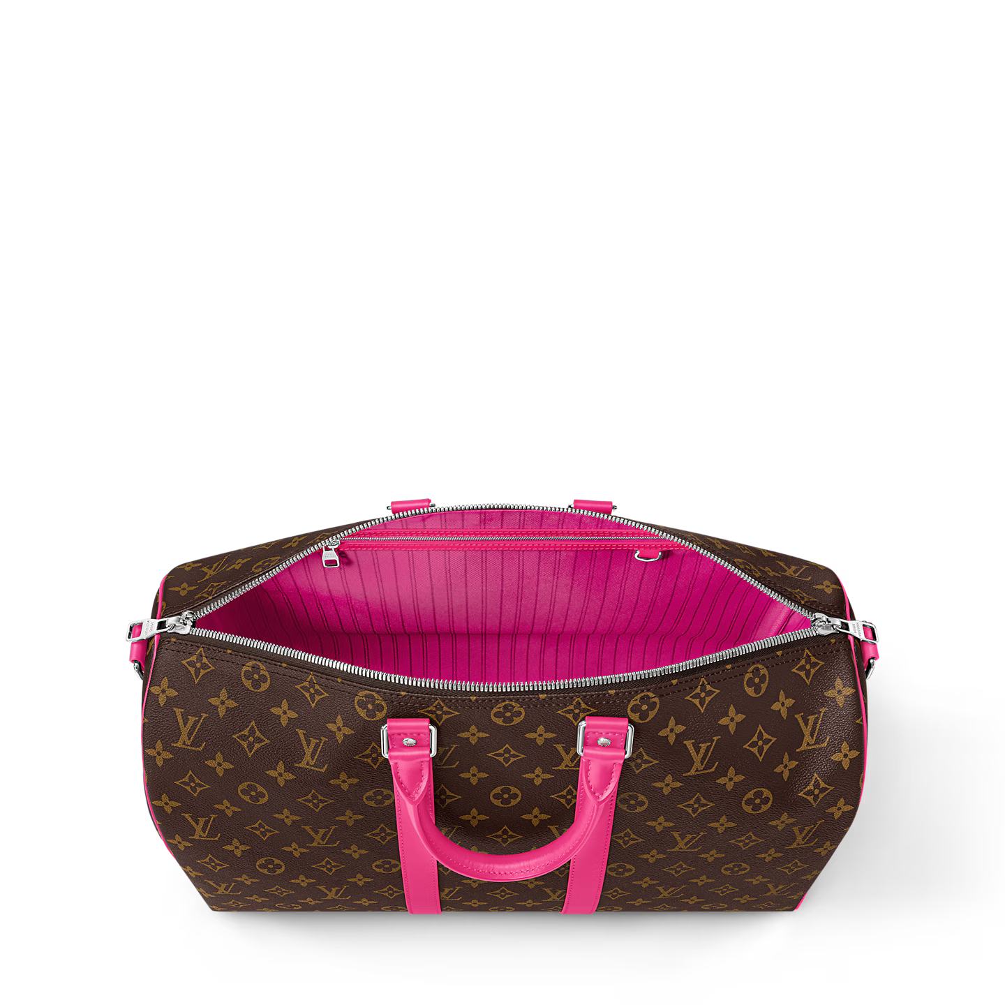 Sac de voyage Louis Vuitton - Keepall Bandoulière 45 - Toile Monogram Rose Pondichéry