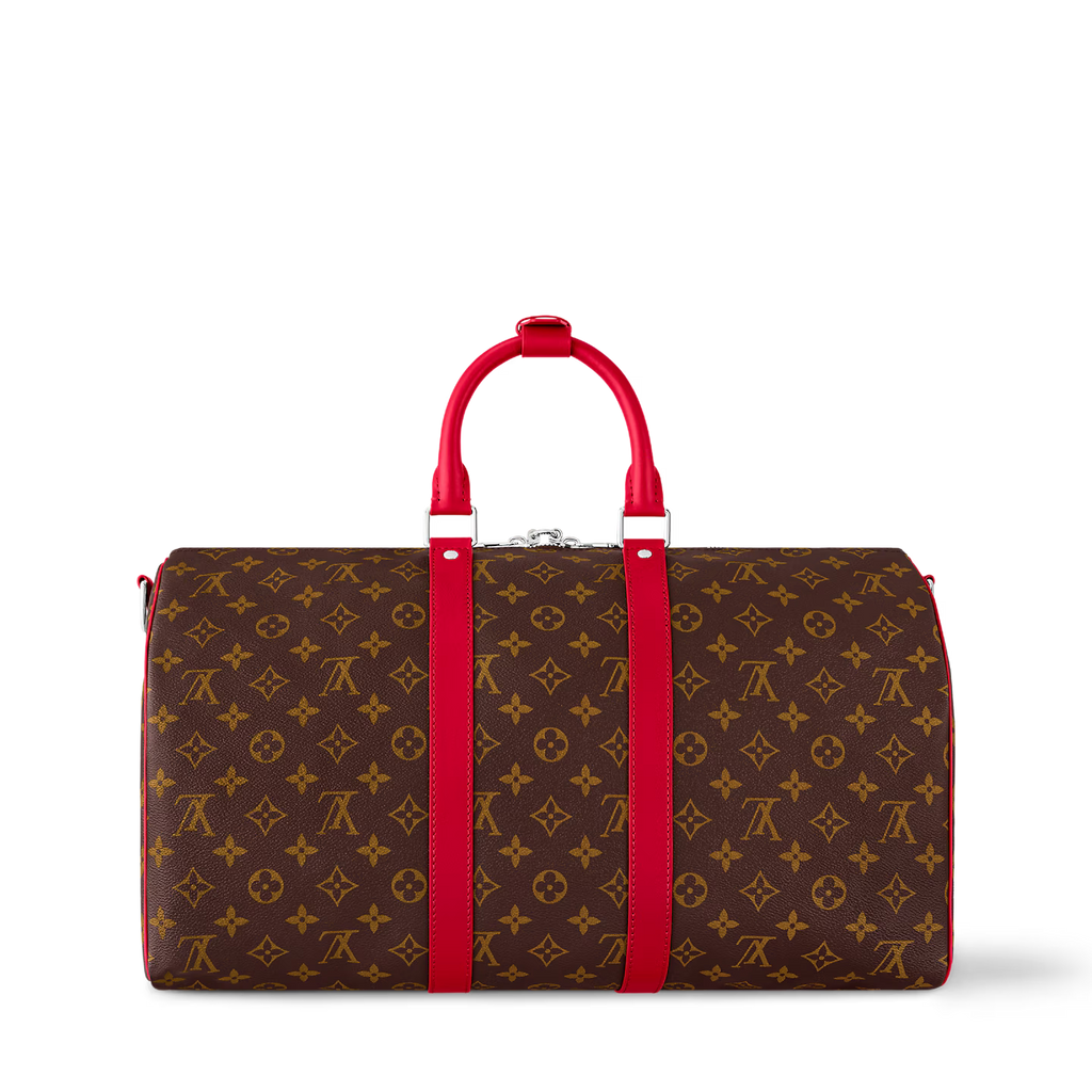 Sac de voyage Louis Vuitton - Keepall Bandoulière 45 - Toile Monogram Rouge Sari
