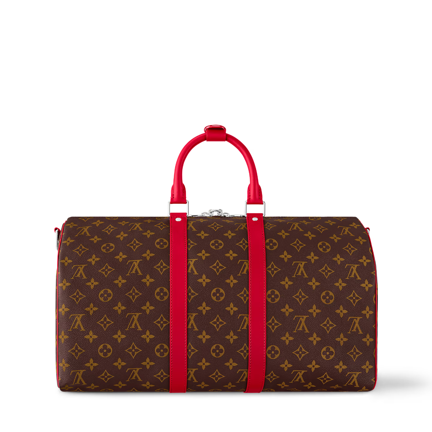 Sac de voyage Louis Vuitton - Keepall Bandoulière 45 - Toile Monogram Rouge Sari