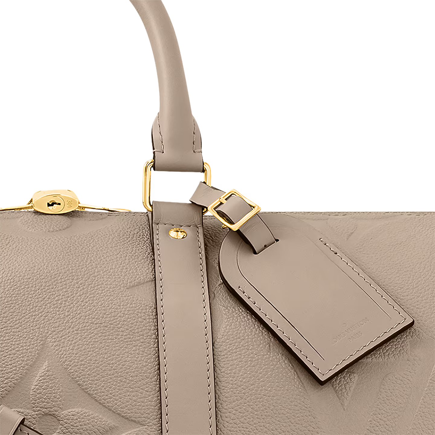 Sac de voyage Louis Vuitton - Keepall Bandoulière 45 - Monogram Empreinte Giant - Beige