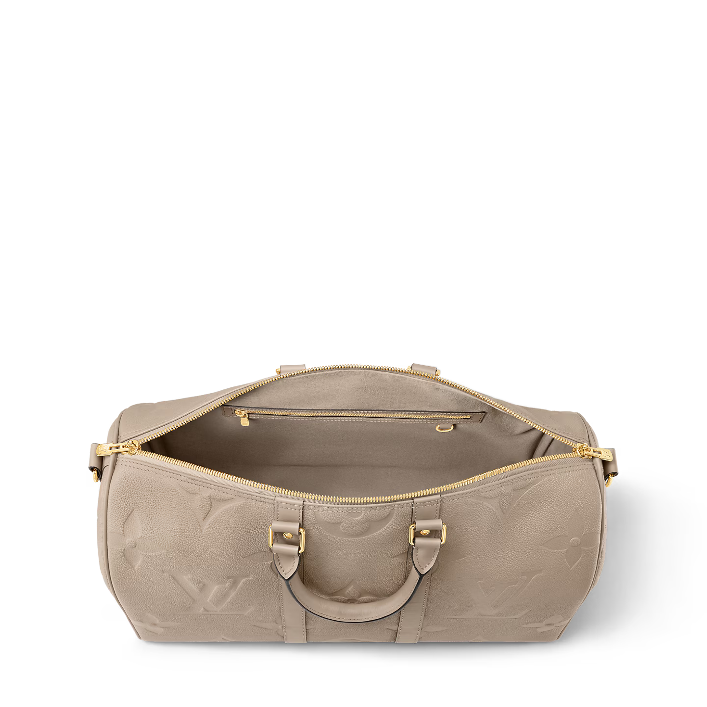 Sac de voyage Louis Vuitton - Keepall Bandoulière 45 - Monogram Empreinte Giant - Beige
