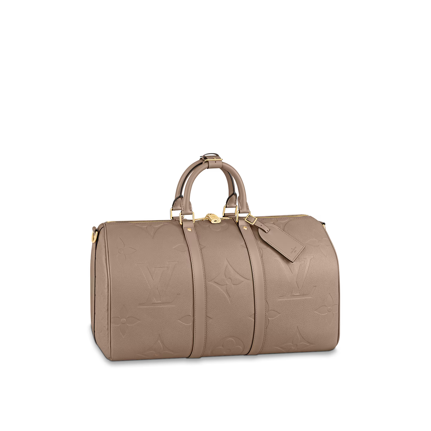 Sac de voyage Louis Vuitton - Keepall Bandoulière 45 - Monogram Empreinte Giant - Beige