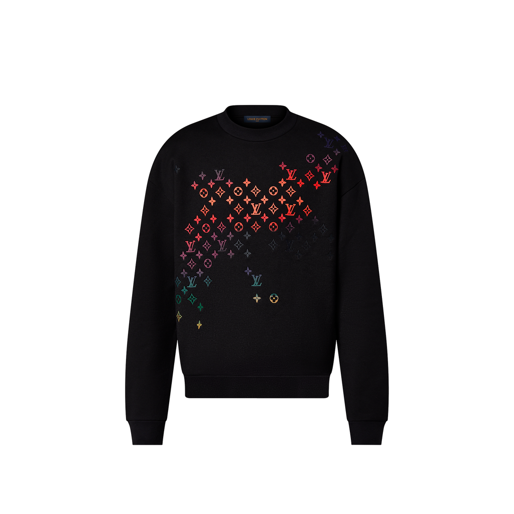 Pull Louis Vuitton - Coton - Logo Brodé - Noir