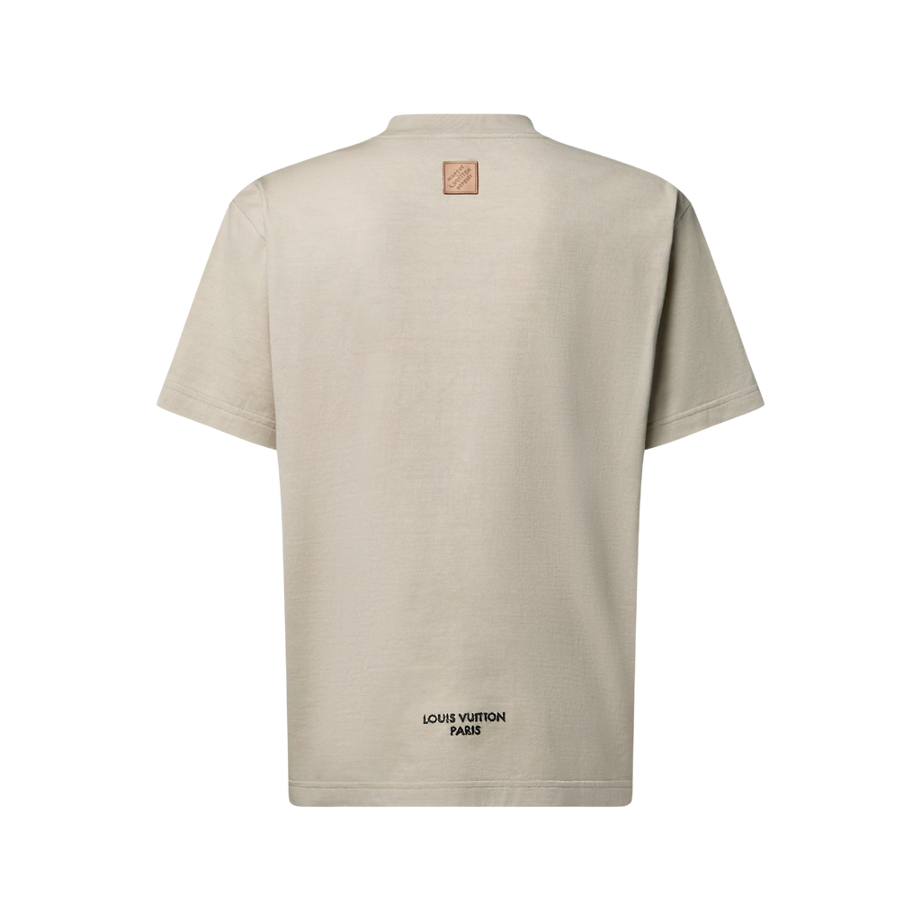 T-Shirt Louis Vuitton - Signature brodée - Beige