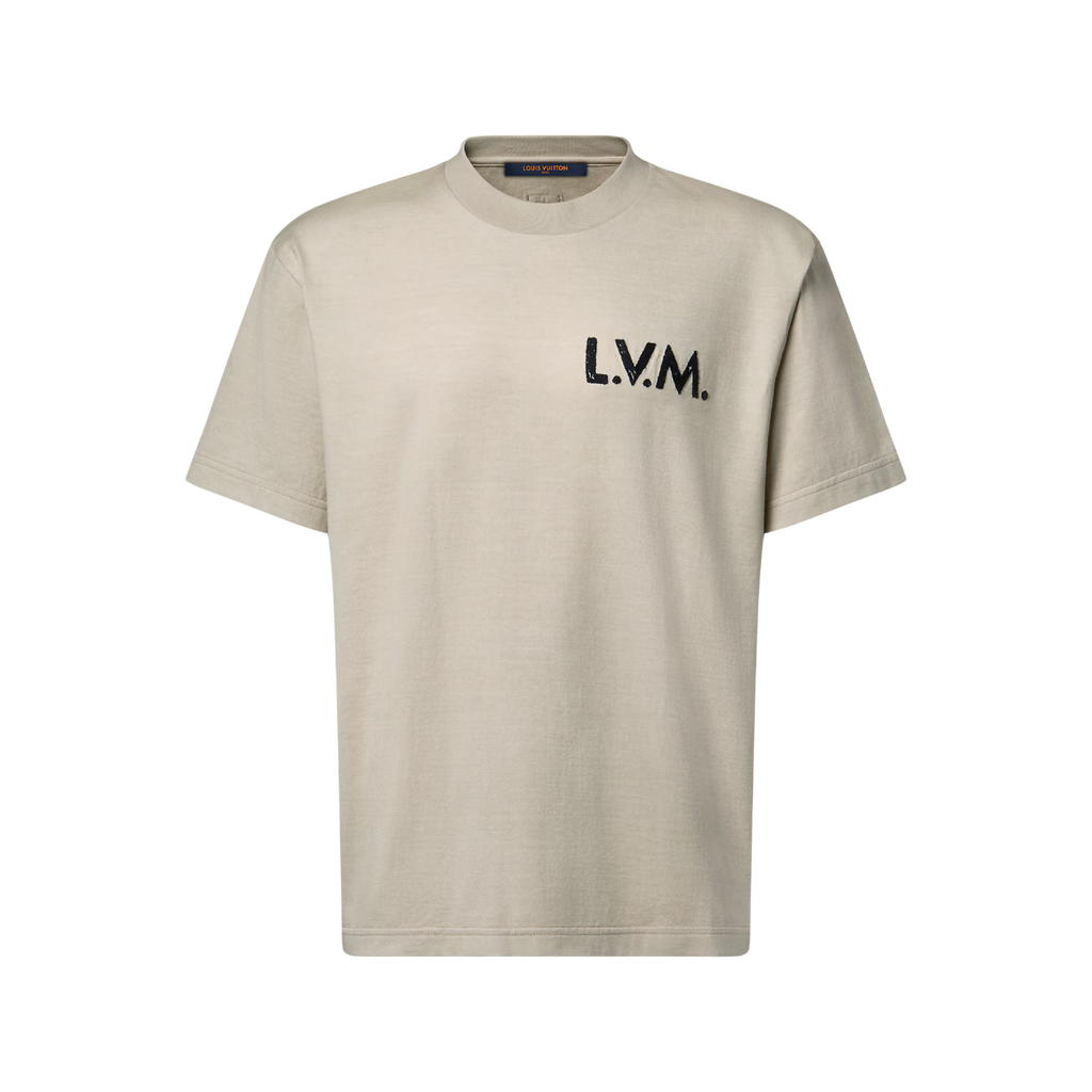 T-Shirt Louis Vuitton - Signature brodée - Beige
