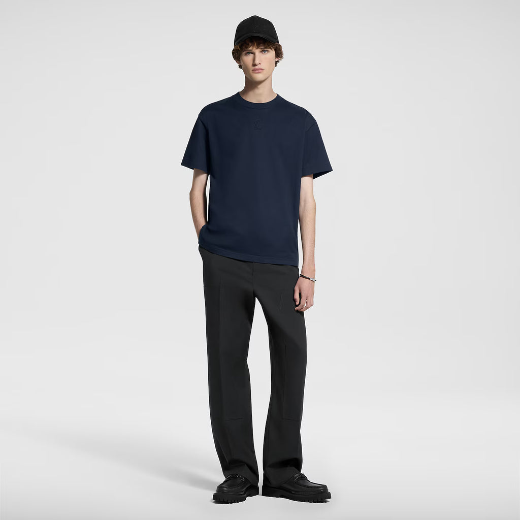 T-Shirt Louis Vuitton - embossé LV - Bleu Marine