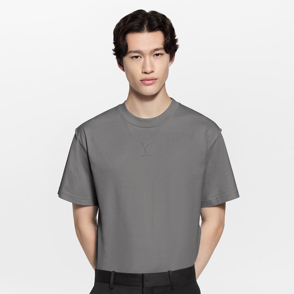 T-Shirt Louis Vuitton - embossé LV - Gris