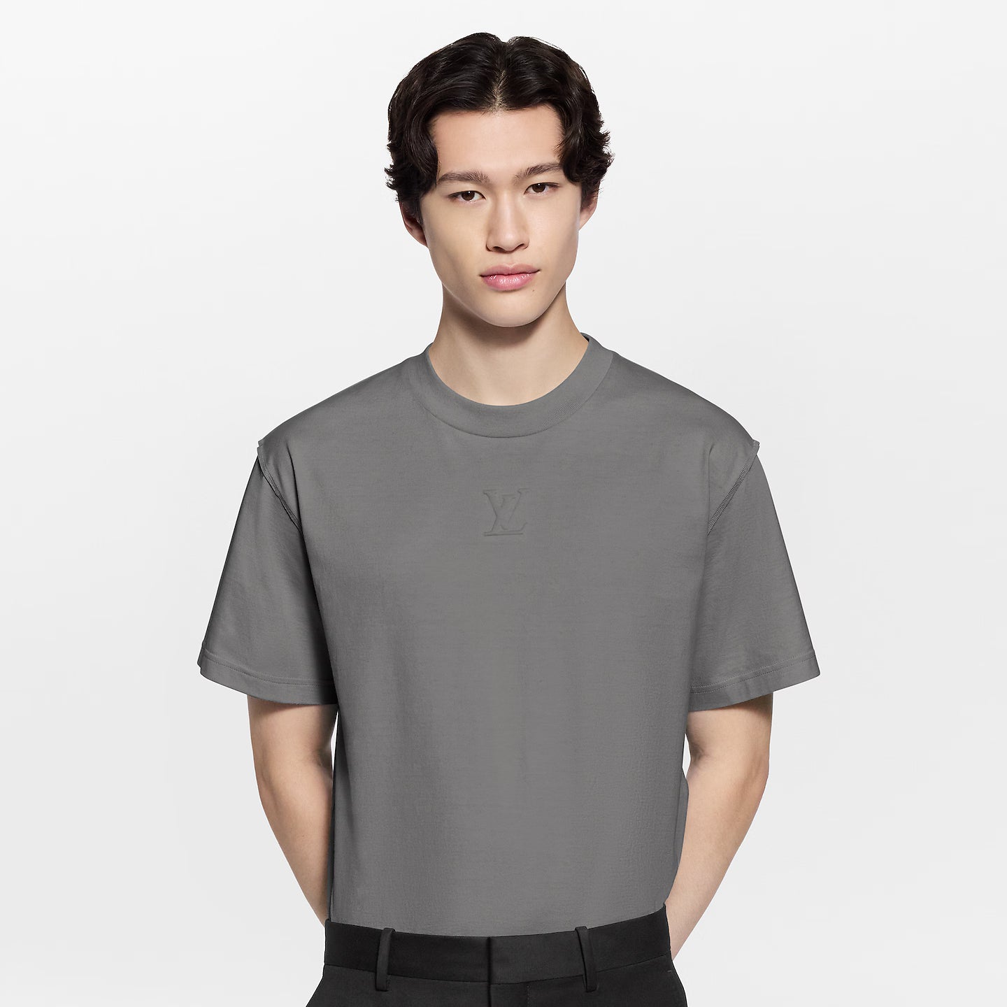 T-Shirt Louis Vuitton - embossé LV - Gris