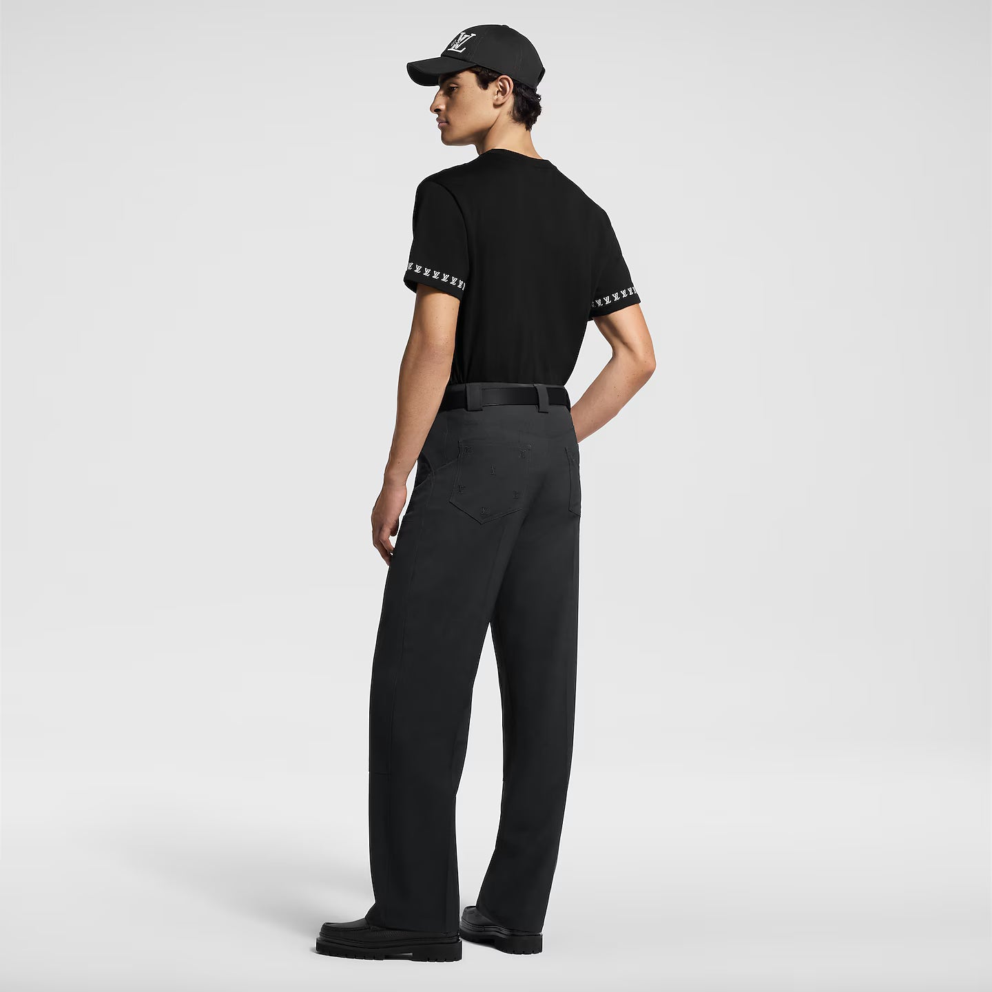 T-Shirt Louis Vuitton - Motif jacquard mini LV - Noir