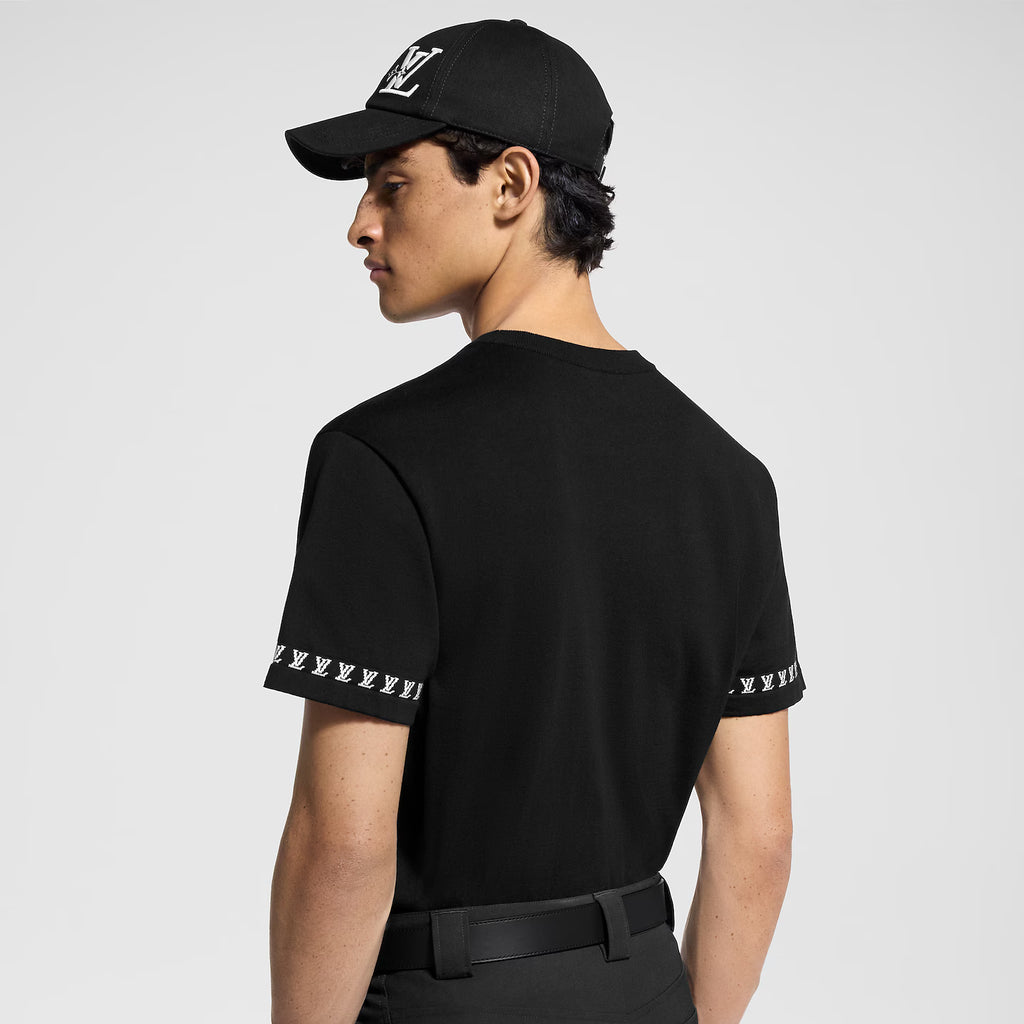 T-Shirt Louis Vuitton - Motif jacquard mini LV - Noir