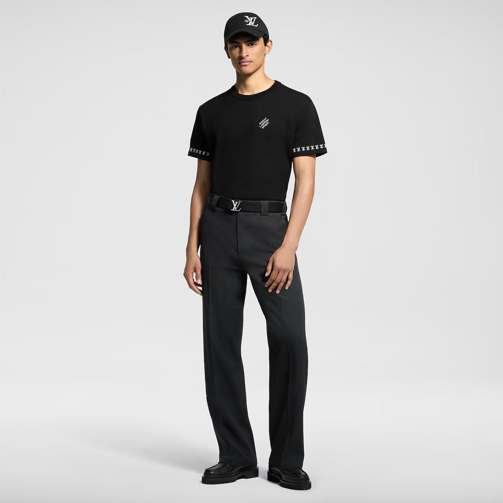 T-Shirt Louis Vuitton - Motif jacquard mini LV - Noir